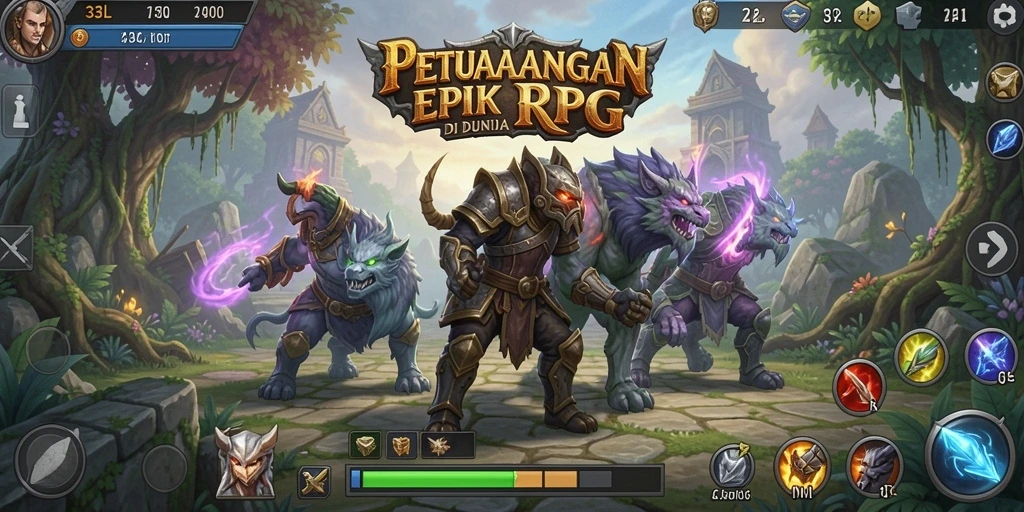 Tampilan gameplay menawan dalam game RPG 33L.