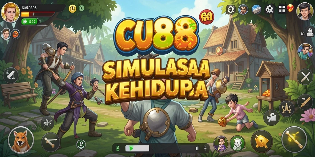 Gameplay CU888 yang immersif dan interaktif dalam simulasi kehidupan.