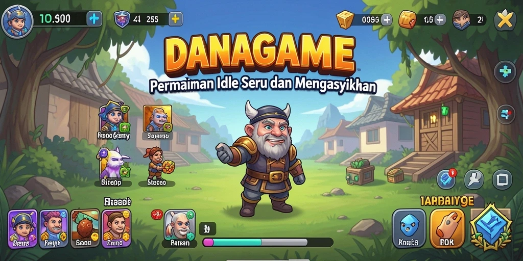 Screenshot utama dari gameplay <strong>DANAGAME</strong> yang menunjukkan keseruan permainan Idle.