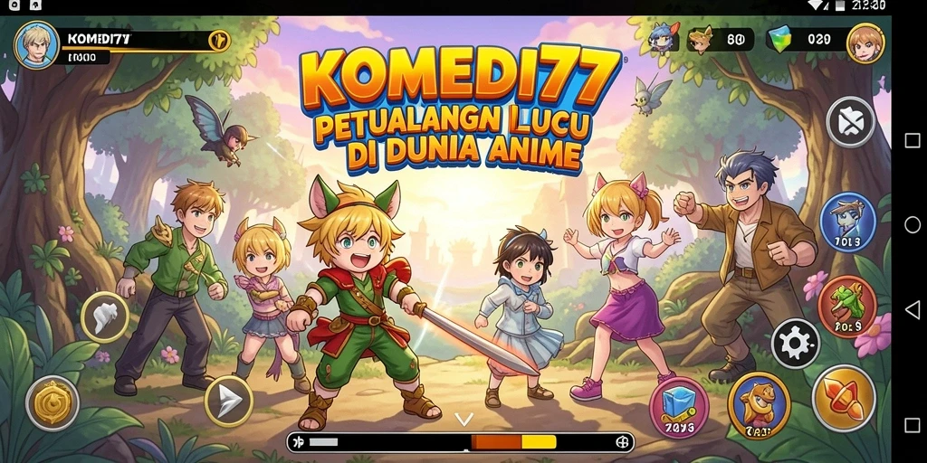 Tampilan menarik dari gameplay yang menghibur di KOMEDI77.