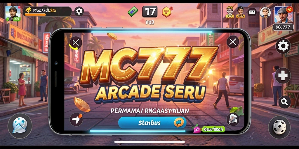 Tangkapan layar gameplay MC777 dengan aksi seru dan tantangan menegangkan.