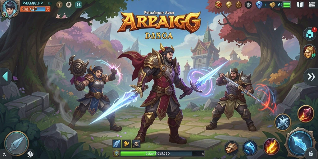 Tampilan gameplay PAKARJP dengan pertarungan karakter ARPG yang seru.