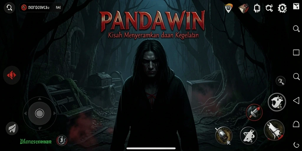 Gameplay mencekam di dalam dunia <strong>PANDAWIN</strong> yang penuh kegelapan.