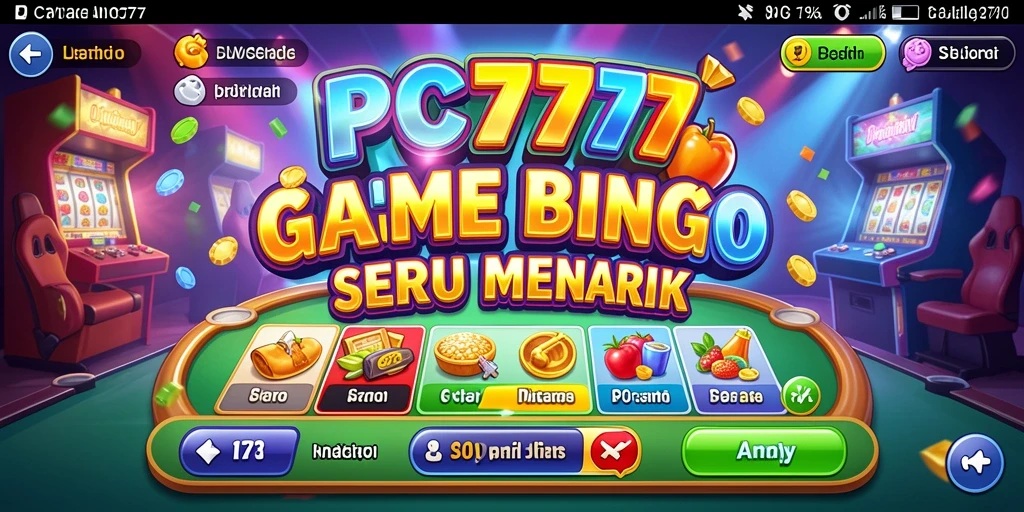 Screenshot utama PC777 menunjukkan keseruan gameplay Bingo yang interaktif.