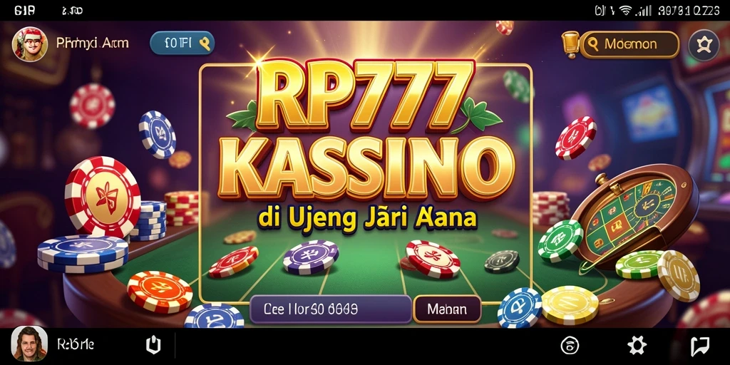 Tampilan gameplay seru dari RP777 dengan suasana kasino yang mengasyikkan.