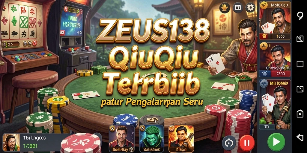 Screenshot gameplay ZEUS138 menampilkan aksi seru permainan QiuQiu.