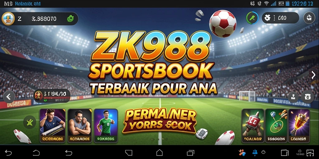 Tampilan gameplay menarik dari ZK988 dalam taruhan olahraga.